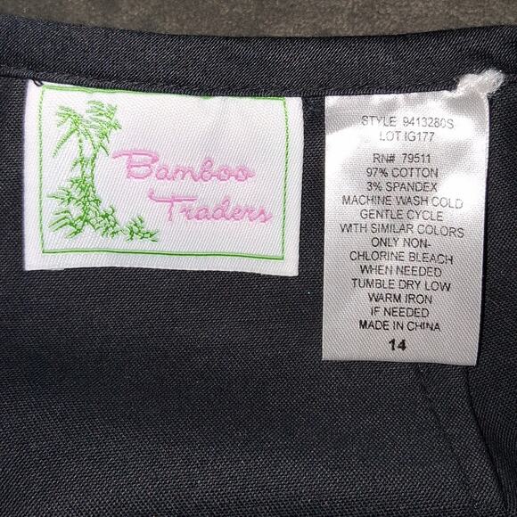 NWT Bamboo Traders Black Mini Skirt Size 14 Cotton Blend - Picture 6 of 6